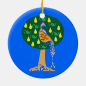 Ornement En Céramique Perdrix dans un poirier (Dos)