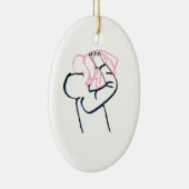 Ornement En Céramique Père et fille. (Droite)