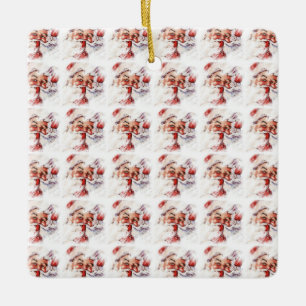 Ornement En Céramique Père Noël 025