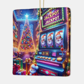 Ornement En Céramique Père Noël Casino Machine à sous Noël (Gauche)
