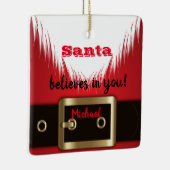 Ornement En Céramique Père Noël Croit En Toi, Noël (Droite)