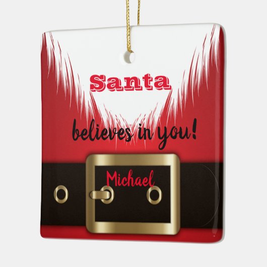 Ornement En Céramique Père Noël Croit En Toi, Noël (Gauche)
