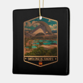 Ornement En Céramique Père Noël Cruz de Tenerife (Gauche)