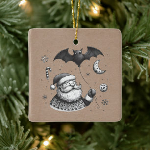 Ornement En Céramique Père Noël des griffes