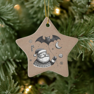 Ornement En Céramique Père Noël des griffes