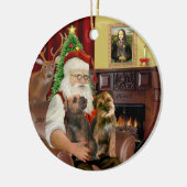 Ornement En Céramique Père Noël - Deux frontières (Gauche)