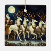 Ornement En Céramique Père Noël Et Zoi Deer (Dos)