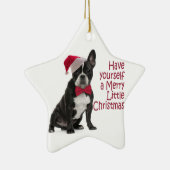 Ornement En Céramique Père Noël Frenchie Christmas Orament (Droite)