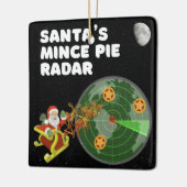 Ornement En Céramique Père Noël Mince Pie Radar (Gauche)