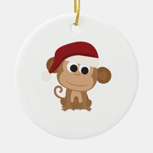 Ornement En Céramique père Noël Monkey (Devant)