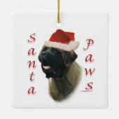 Ornement En Céramique Père Noël Paws Mastiff (Dos)