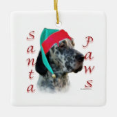 Ornement En Céramique Père Noël Paws, Setter anglais (Devant)