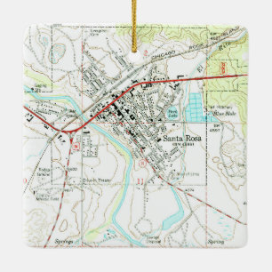 Ornement En Céramique Père Noël Rosa NM Vintage Topo