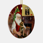 Ornement En Céramique Père Noël - Terrier frontalier 1 (Droite)