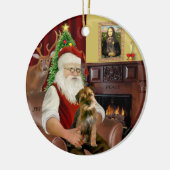 Ornement En Céramique Père Noël - Terrier frontalier 1 (Gauche)