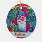 ORNEMENT EN CÉRAMIQUE PÈRE NOËL VINTAGE (Gauche)