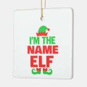 Ornement En Céramique Personalized Christmas Elf (Gauche)