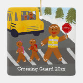 Ornement En Céramique Personalized Crossing Guard Bus Driver Christmas (Dos)