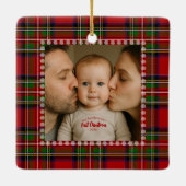 Ornement En Céramique Personalized First Christmas Photo (Dos)