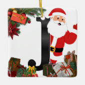 Ornement En Céramique Personalized Ornament with Letter (Devant)