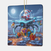 Ornement En Céramique Personalized Santa's High-Tech Delivery Drone (Gauche)