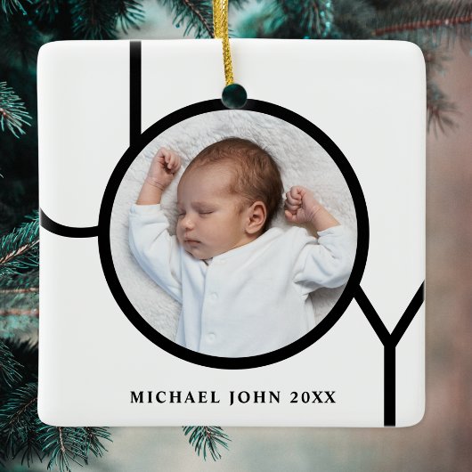 Ornement En Céramique Personilized Baby Photo Christmas 