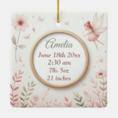 Ornement en céramique personnalisable avec cadre d (Dos)