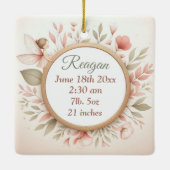 Ornement en céramique personnalisable avec cadre d (Dos)