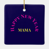 Ornement En Céramique Personnalisable "Plier comme 2025" Yoga Cat (Dos)