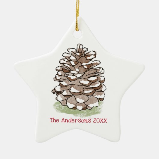 Ornement En Céramique Personnalisé (Devant)