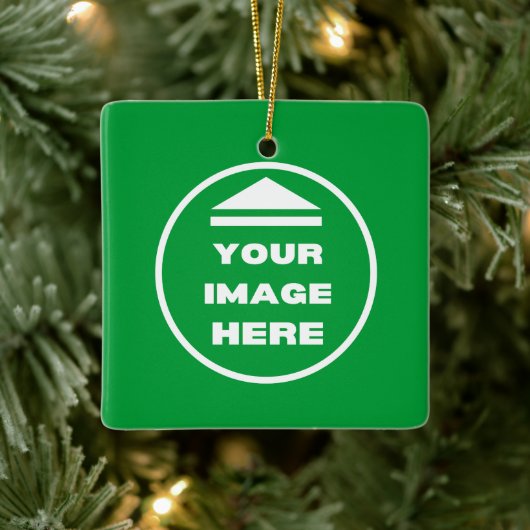 Ornement en céramique - Personnalisé - Ajouter ima (Arbre)