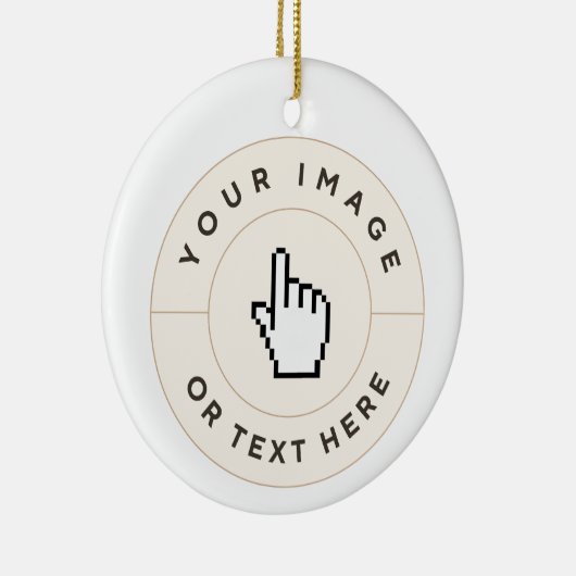 Ornement en céramique - Personnalisé (ajouter imag (Droite)
