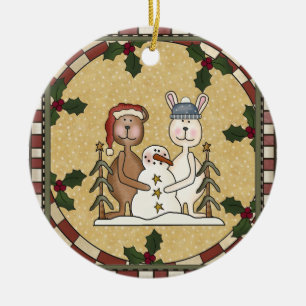Ornement en céramique personnalisé de Noël de