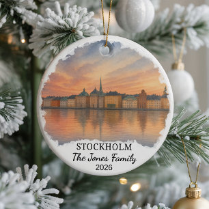 Ornement en céramique personnalisé de Stockholm, S