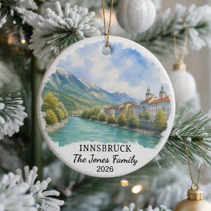 Ornement en céramique personnalisé d'Innsbruck, pe
