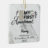 Ornement En Céramique Personnalisé Mon Premier Appartement 2022 (Droite)