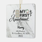 Ornement En Céramique Personnalisé Mon Premier Appartement 2022 (Gauche)