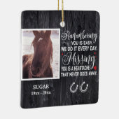 Ornement En Céramique Personnalisé Se Souvenant De Vous Citation Commémo (Droite)