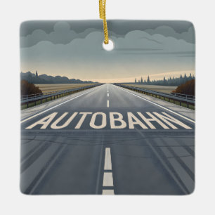 Ornement En Céramique Perspective artistique de la route infinie de l'Au