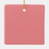 Ornement En Céramique Pet First Christmas Photo Joli rose (Dos)