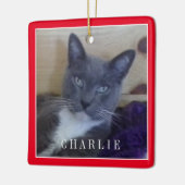 Ornement En Céramique PET LOVE Carré en céramique / Rouge (Gauche)