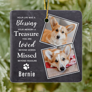 Ornement En Céramique Pet Memorial Custom Chien Souvenir 2 Photo