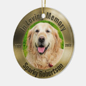 Ornement En Céramique Pet Memorial Gold (Gauche)