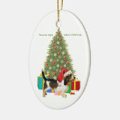 Ornement En Céramique Petit Basset Griffon Vendeen Noël (Gauche)