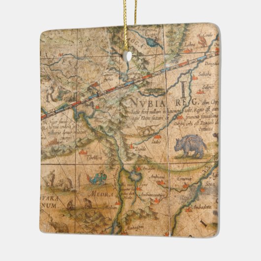 Ornement En Céramique Petit groupe de l'Afrique d'un globe (Gauche)