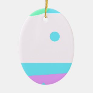 Ornement En Céramique Petit monstre Abstrait ou paysage Abstrait