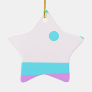 Ornement En Céramique Petit monstre Abstrait ou paysage Abstrait