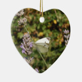 Ornement En Céramique Petit Papillon blanc ou chou blanc (Droite)