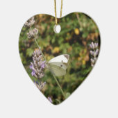 Ornement En Céramique Petit Papillon blanc ou chou blanc (Gauche)