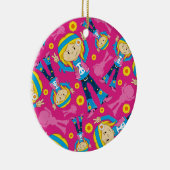 Ornement En Céramique Petite fille hippie mignonne (Droite)